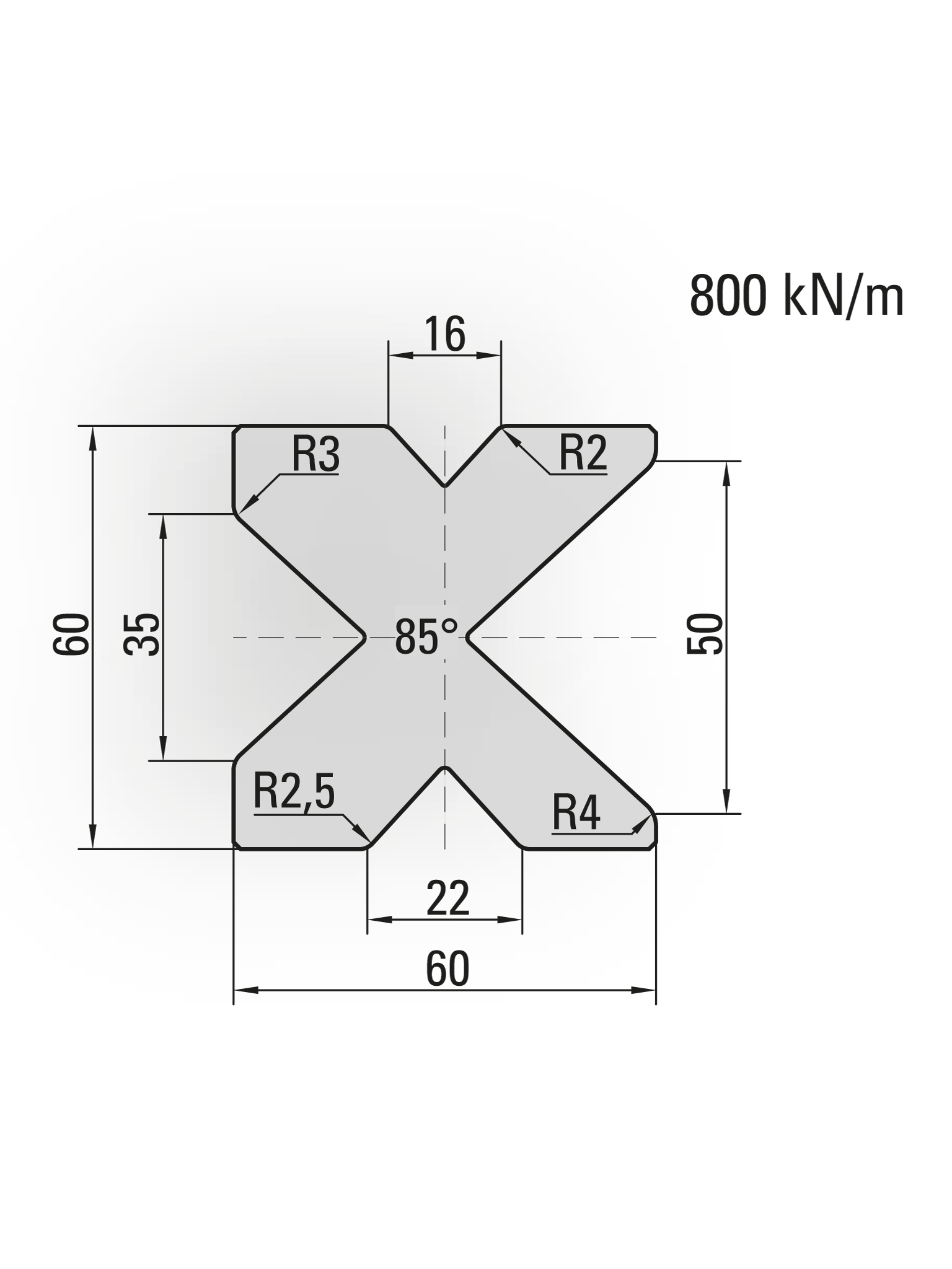 JM - Система Amada - Плашки 85°/4V H = 60 мм - Jaminnar