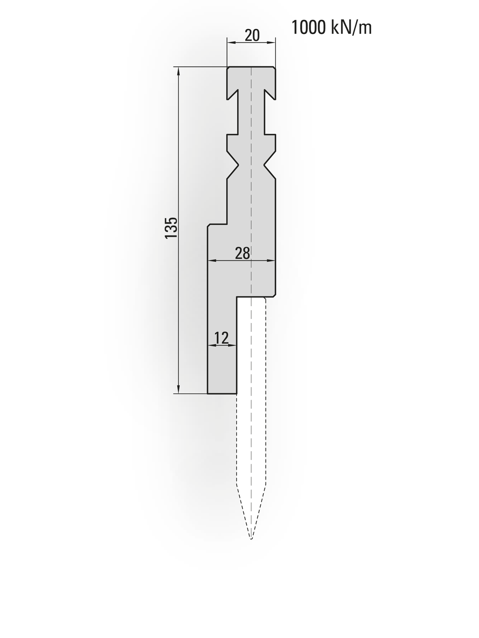 Bystronic style press brake blades holder