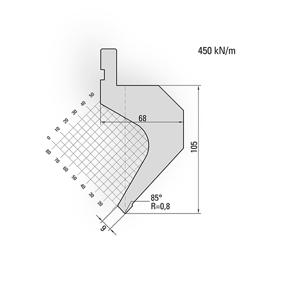 Reverse press brake gooseneck punch