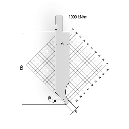 Press brake half gooseneck punch