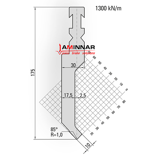 Bystronic style press brake punch